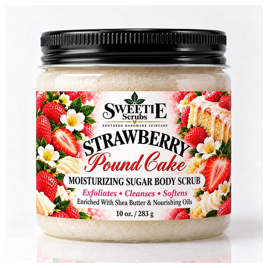 Strawberry Pound Cake Moisturizing Sugar Body Scrub