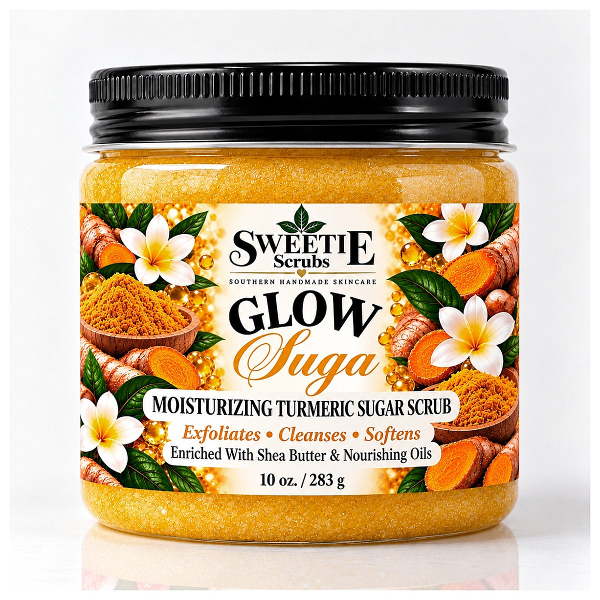 Glow Suga' Turmeric Moisturizing Sugar Body Scrub